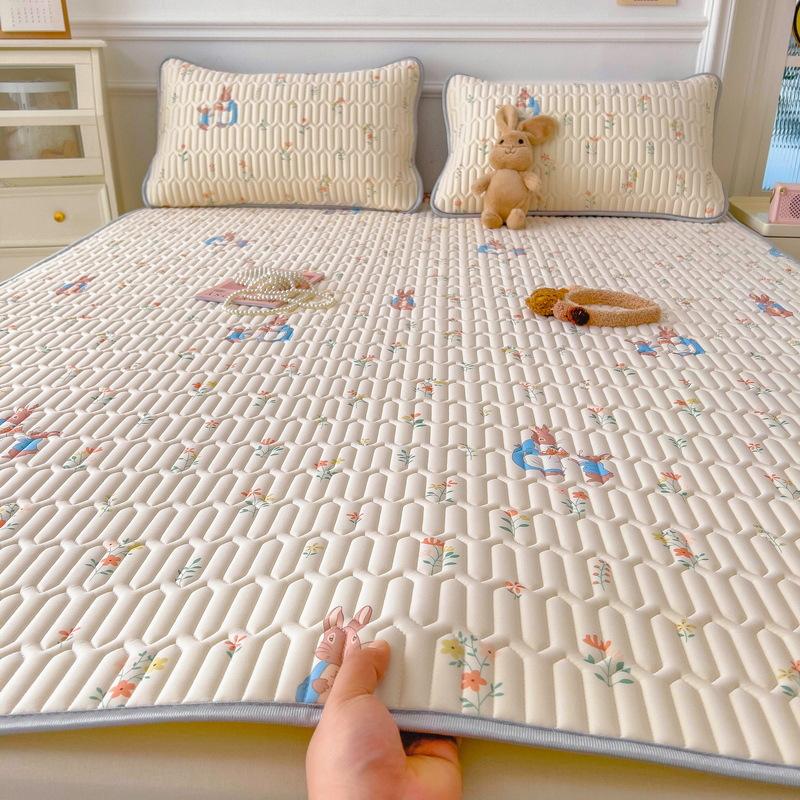 New Cartoon Comic Latex Summer Mat Washable Fresh Baby Ice Silk Summer Mat Child Air Conditioner Soft Seat