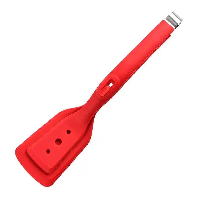 Silicone Kitchen Cooking Tong Non Slip Heat Resistant Food Turner for Fried Steak Eggs Pancake Outdoor BBQ