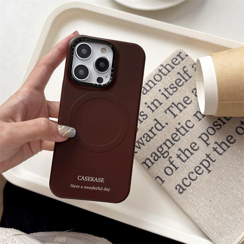 Maillard Braun Magnetischer Ständer für iPhone 17/16 Pro Max/15/14 Hülle - Minimalistisches Design