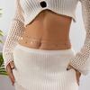 Sexy zweilagige minimalistische Metall-Hüftkette für Damen Mode Geometrische Pailletten Bauchkette Sommer Strand Körper Schmuck Geschenke