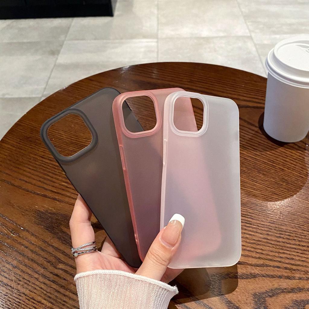 Applicable To Apple 16pro Solid Color Matte Protective Case IPhone 15 Simple Skin Feeling Mobile Phone Case 14tpu12 Soft Shell