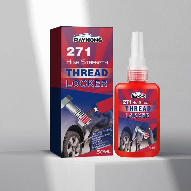 High Strength Threadlocker Screw Glue Cured Thread Locking Agent Anaerobic Adhesive Corrosion-Resistant Anti-Loose Sealer 50Ml