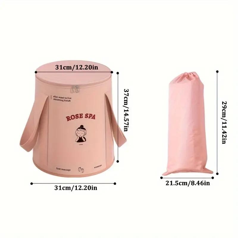 Portable Folding Foot Soak Bath Tub Over-Knee Height Thickened Five Layer Insulation Foot Massage Spa for Relaxation Soothin