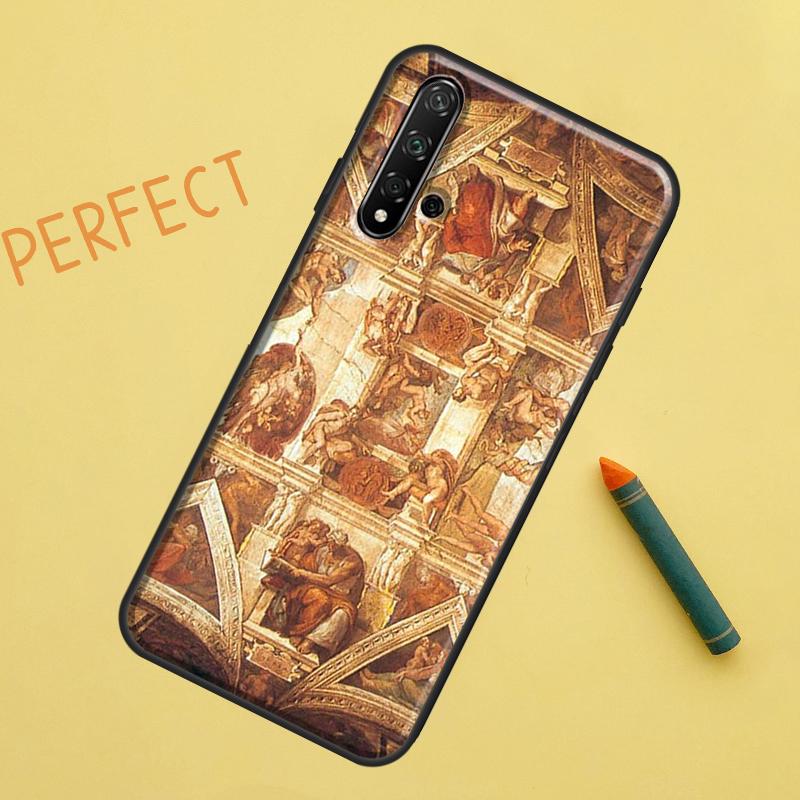 Michelangelo Art Case For Huawei Nova 9 10 SE 11i 8i 7i 3i Nova 5T Y60 Y61 Y70 Y90 P20 P30 P40 Lite P60 Pro
