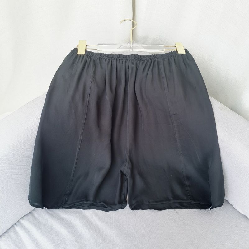 

Silk Shorts 100% Mulberry Silk Boxers Silk Beach Pants Large Size Homewear Pants Men and Women Can Wear Black One size