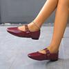 Fashion Women Flat Shoes Round Toe Luxury Shallow Sneakers Fashion Buckle Strap Loafers Women Ballet Comfortable Mary Jane Shoes Women