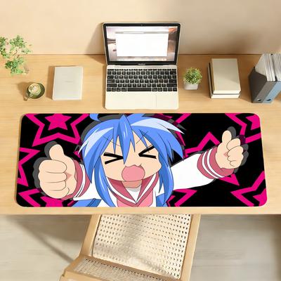 Anime Lucky Star Mouse Pad Nonslip Locking Edge DeskMat PC Laptop Accessories Rubber Office Keyboard Large Game XXL Carpet
