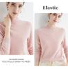 Women's Slim-Fit Autumn Sweater: Fashionable Half-High Neck, Versatile Pure Wool for Base Layer or Outerwear, Skin-Friendly