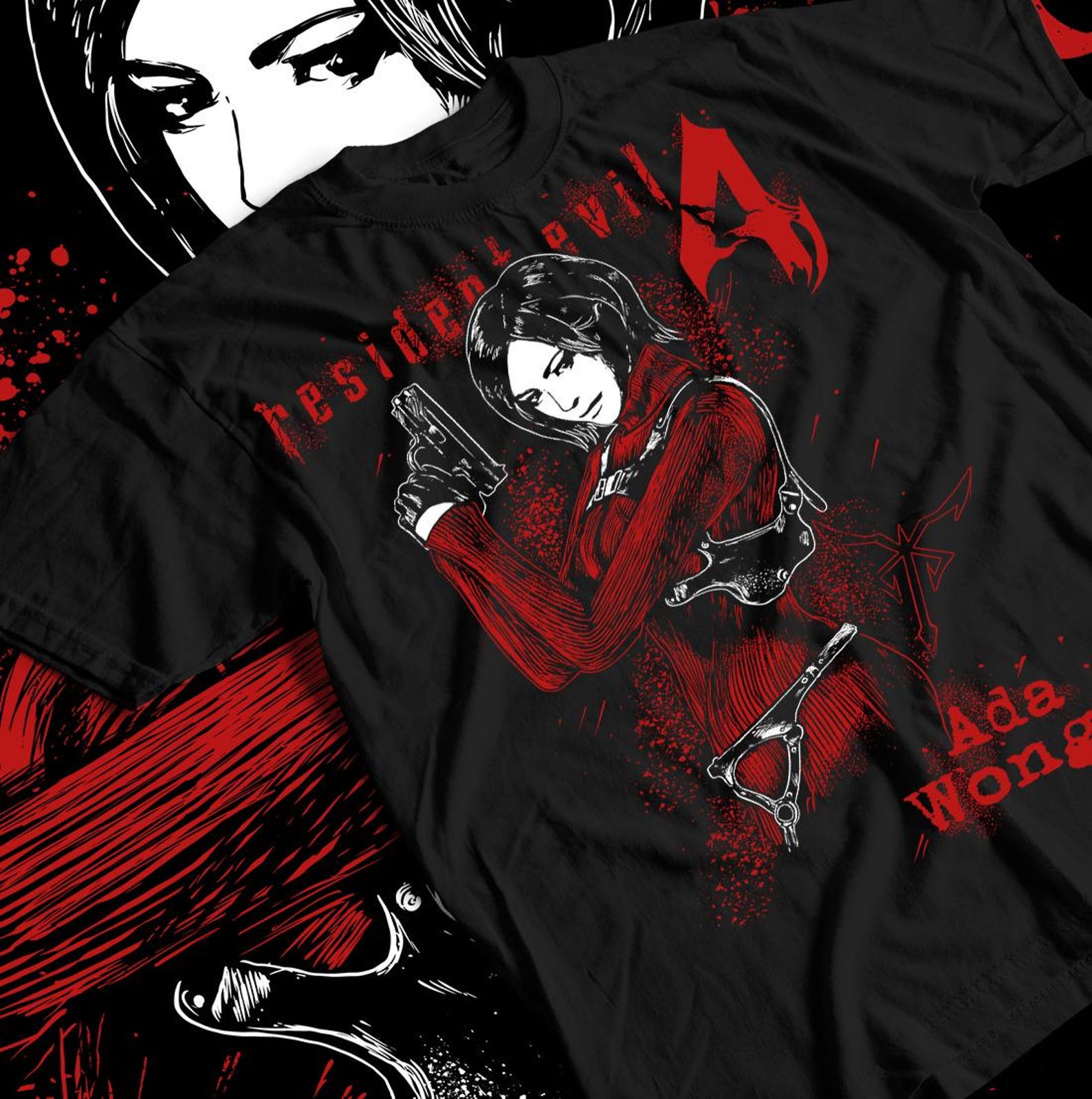 Residence Evil Ada Resident Evil Shirt Silent Hill Game Red Apparel T shirt 4XL