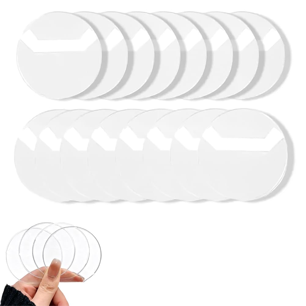 

TUDOUZZZ Pin Badge Protective Covers for 75mm Pin Badges of High for Collection Covers, (Set 20), Transparency, Round, Display.