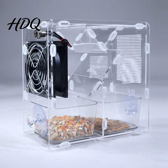 Small Seeds Separator Bird Grain Cleaner Adjustable Speed Winnower Machine Transparent Acrylic Millet Cleaning