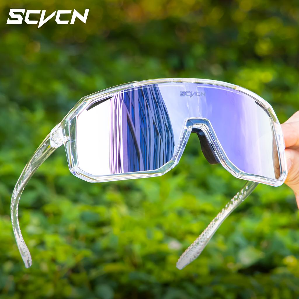 SCVCN Mountaineering Glasses Cycling Glasses Fashion Sunglasses for Men MTB Bike Bicycle Eyewear Sports UV400 Hunting Driving
