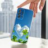 Lucky Art Four Leaf Clover Phone Case For Samsung A30,71,51,S9,10,20,Ultra,FE,Lite,S25,24,22,23,21,PIus,Transparent, Silicone