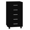 342671 vidaXL Armoire à tiroirs avec roulettes Noir Bois d'ingénierie