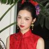 Aesthetic Bride Cherry Stud Earrings Jewelry New Year Earrings Chinese Wedding Earrings  Woman