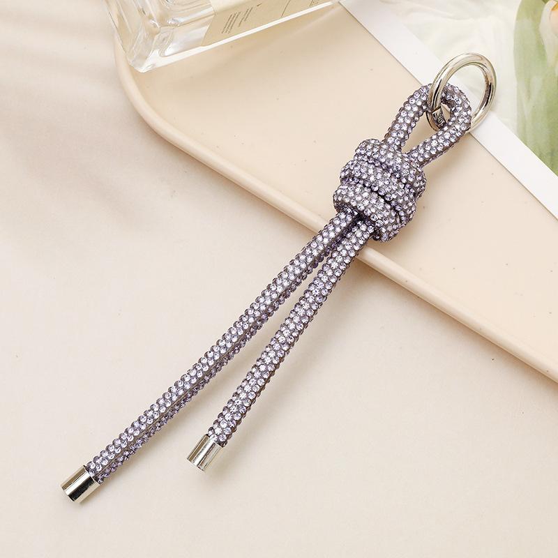 Sparkling Rhinestones Keychain Charm Elegant Hanging Rope Accessories For Phone Stylish Bag Pendant Trendy Ladies Keyring