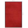 VidaXL Paillasson Rouge 80x120 cm