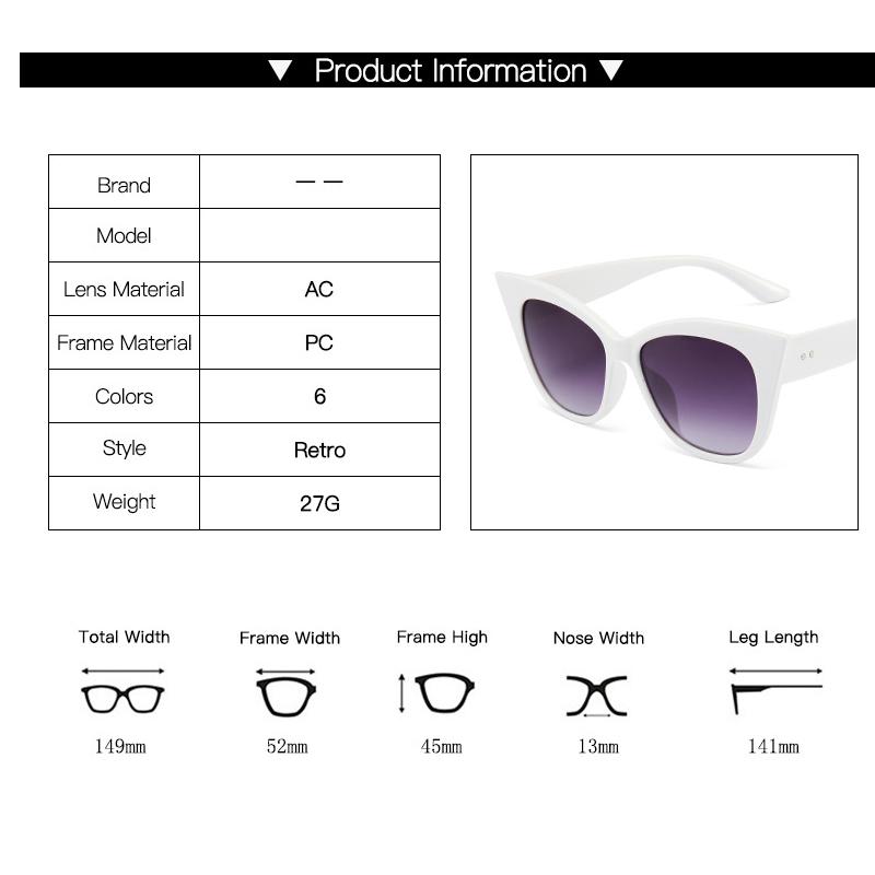 2024 Fashion Large Cat Eye Sunglasses Women Luxury Design Vintage Sun Glasses Female Male Retro Shades UV Protection Eyewear