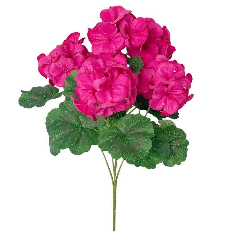 High-Quality Artificial Geranium & Begonia Flowers for Home & Outdoor Decor