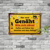 Hier Wird Genht Sewing Room German Quote Tin Sign  Vintage Durable Metal Plaque Wall Decor Home Office Bar Man Cave Wall Art