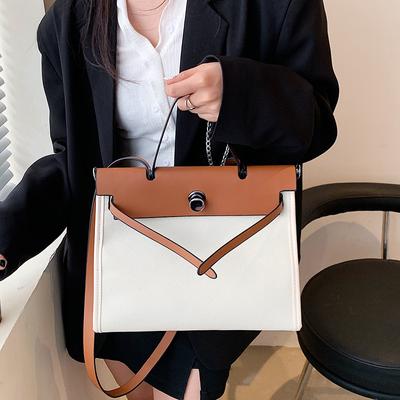 Mode Toteväska Ny Canvas Damväska Handväska Axelremsväska Messenger Bag