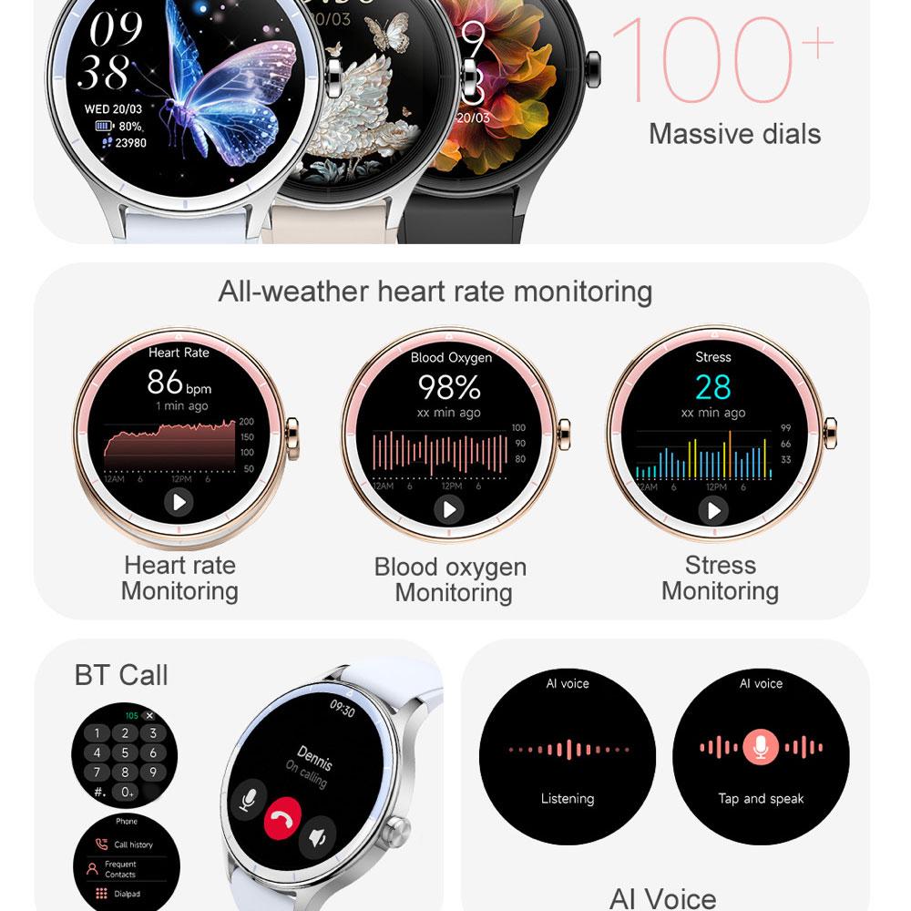 Original Men Smart Watches Sleep Health Monitor Sports Fitness Clock Blue Tooth Call IP68 Waterproof Sports Smartwatch For Women