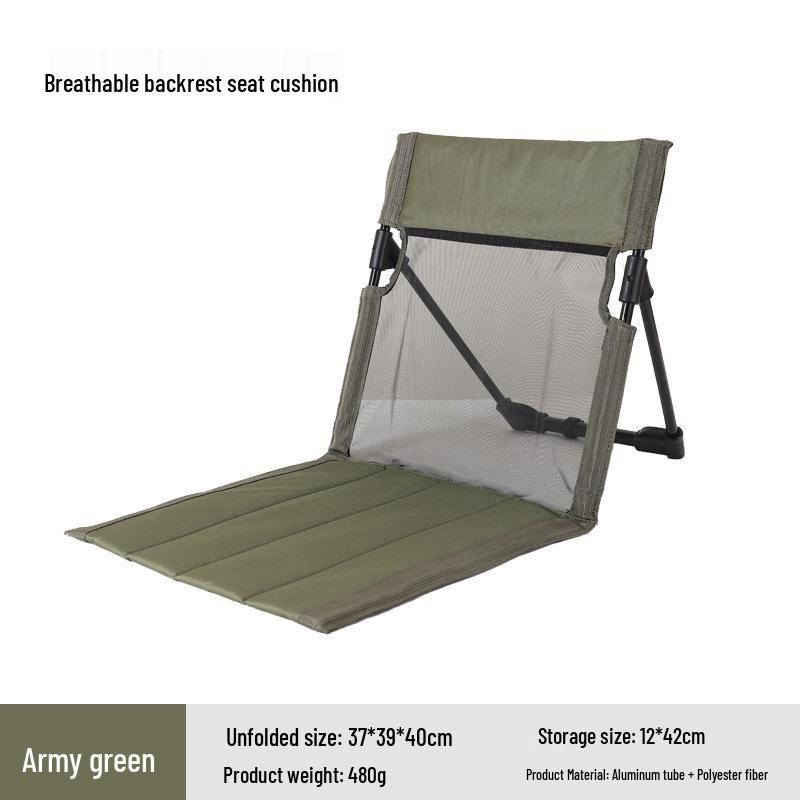Portable Folding Outdoor Chair with Backrest - Ideal for Camping, Lawn, and Beach