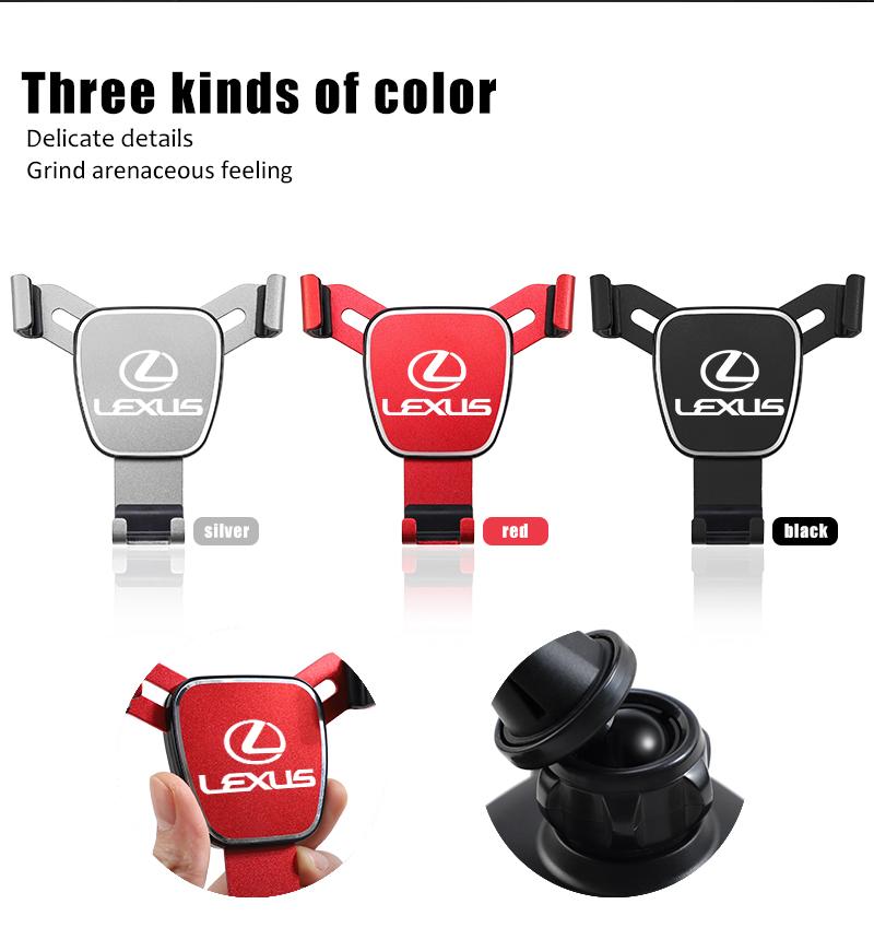 1Pcs Car Phone Holder Gravity Sensing Air Vent Stand Accessories For  Lexus F SPORT GX460 Ct200h IS250 ES 220D IS200 Fsport GS