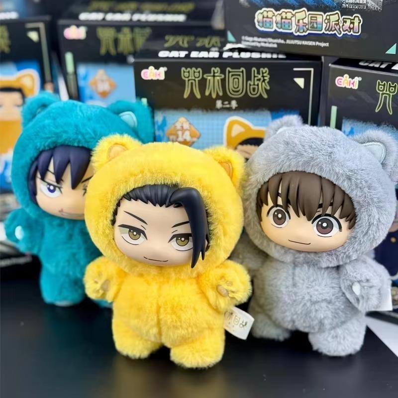 Anime Original Jujutsu Kaisen 2 Cat Ear Plushie Gojo Satoru EAKI Series Blind Box Figure Mystery BoxCollection Kid Gift Toy