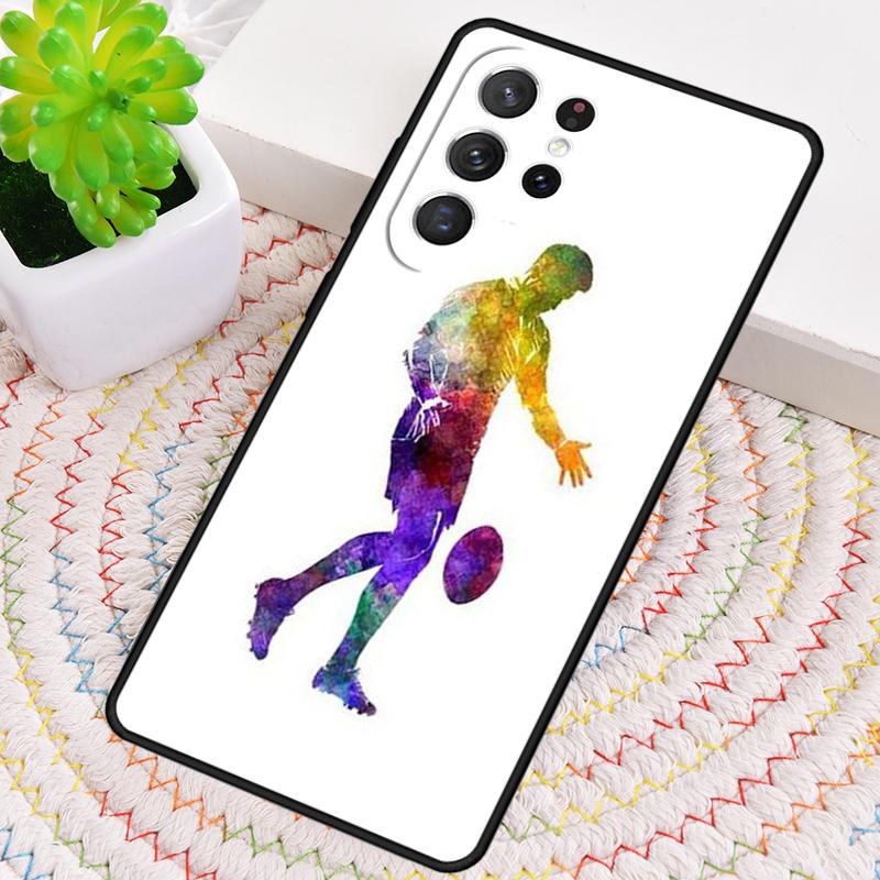 Rugby Football Sport TPU Phone Case For Samsung Galaxy Note 10 Pro S26 S25 S24 S23 S22 Ultra Plus S21 FE S20 Shockproof Cover