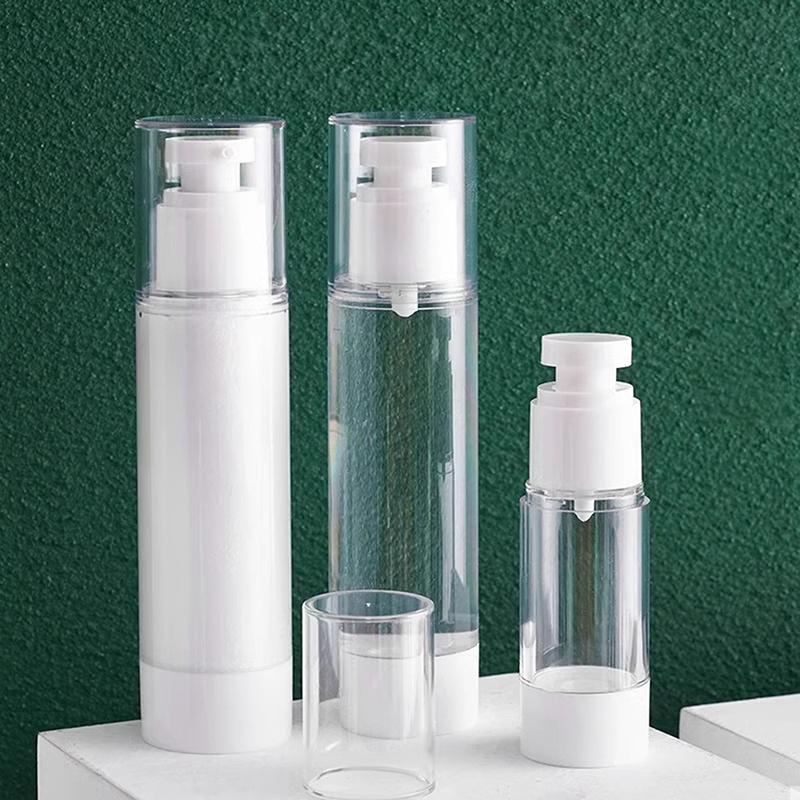 Clear Airless Pump Bottles – 15ml To 100ml, Travel-Friendly Containers for Creams, Gels, and Lotions