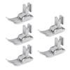 5PCS Straight Stitch Foot Portable Multifunction Zigzag Opening Stainless Steel Low Shank Presser Foot