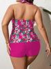 Plus Size Swimwear Women 2025 Bikini Print Woman Swimsuits Two-Piece Swimming Suit Push Up Beachwear Bathing Suits Monokini