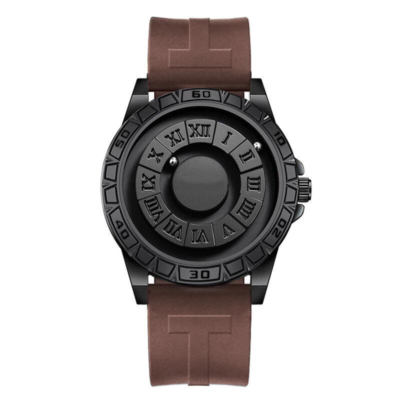 Creative Black Technology Men's Watch, Magnetic Levitation Ball Personalized Trend Mirrorless Quartz Watch