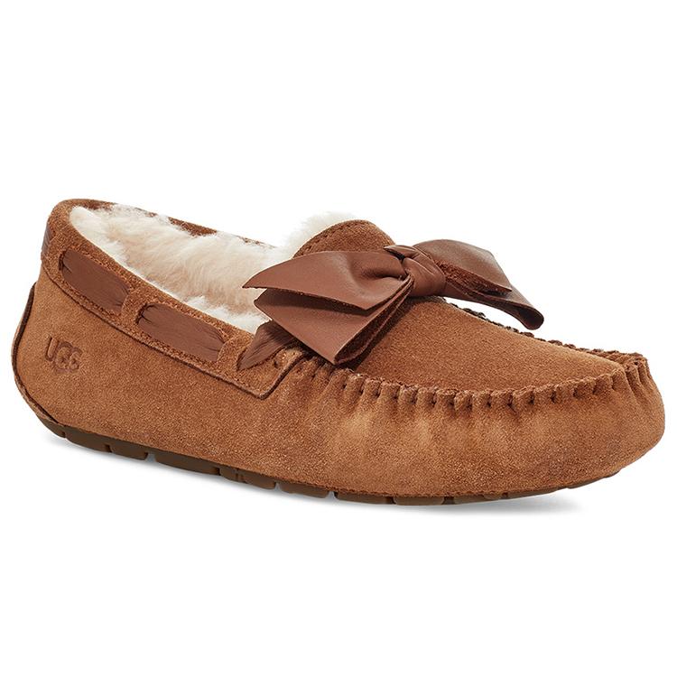 UGG Dakota Leather Bow Brown Women's 1118914-CHE