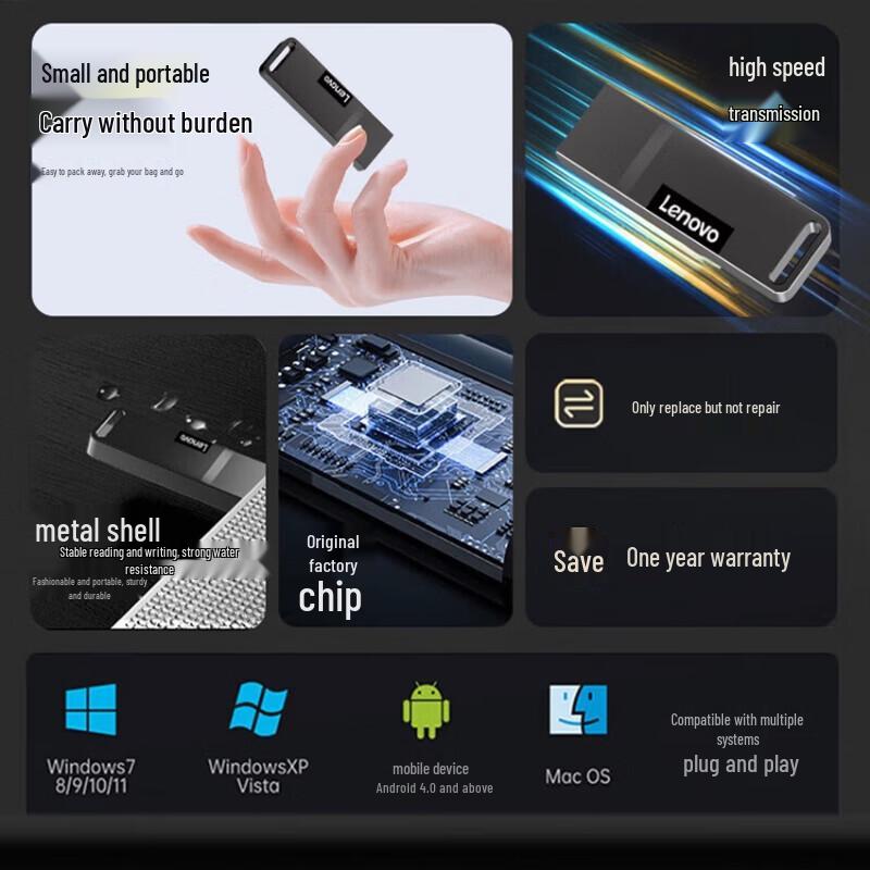 Lenovo K110 Metal USB2.0 Flash Drive