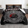 Retro Burgerkill One World Band Poster Dark Bedding Set, Fashion Duvet Cover for Stylish Bedroom, Soft Cotton Feel Duvet Cover