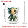 Halloween Cute Ghost Doll-shaped Acrylic Bag Keychain Pendant Decoration for Holiday Decoration Items