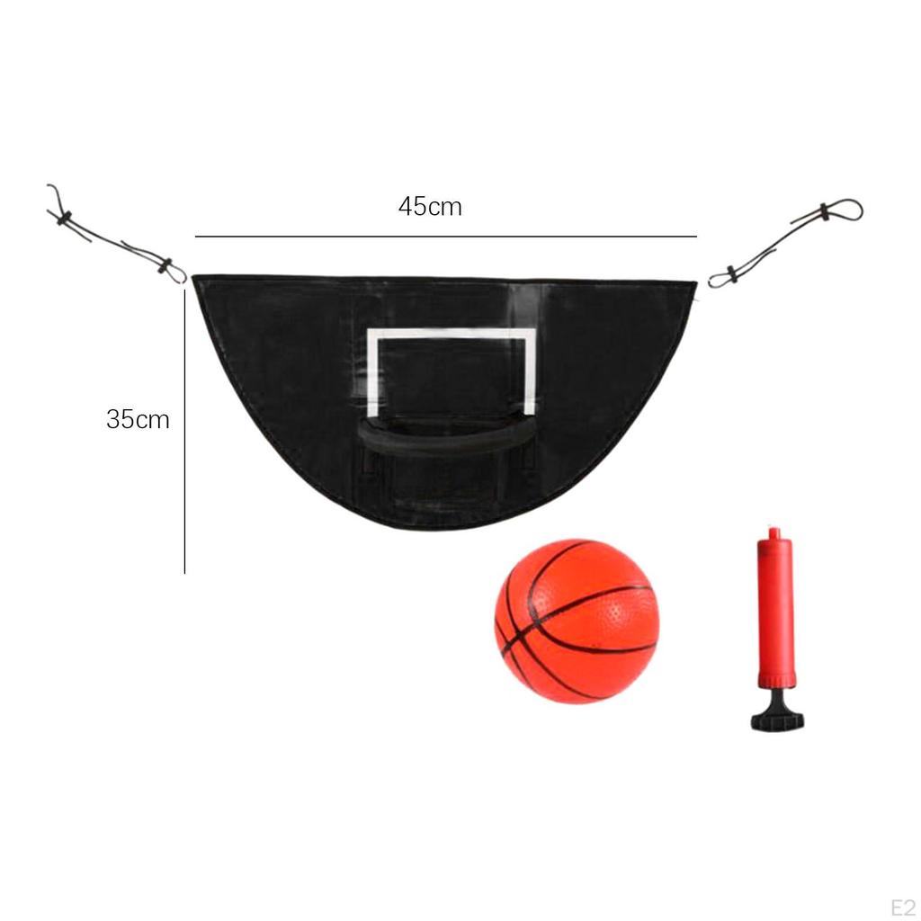 Basketball Hoop for Trampoline with Ball, Safety Kit, And Universal Mounting Brackets