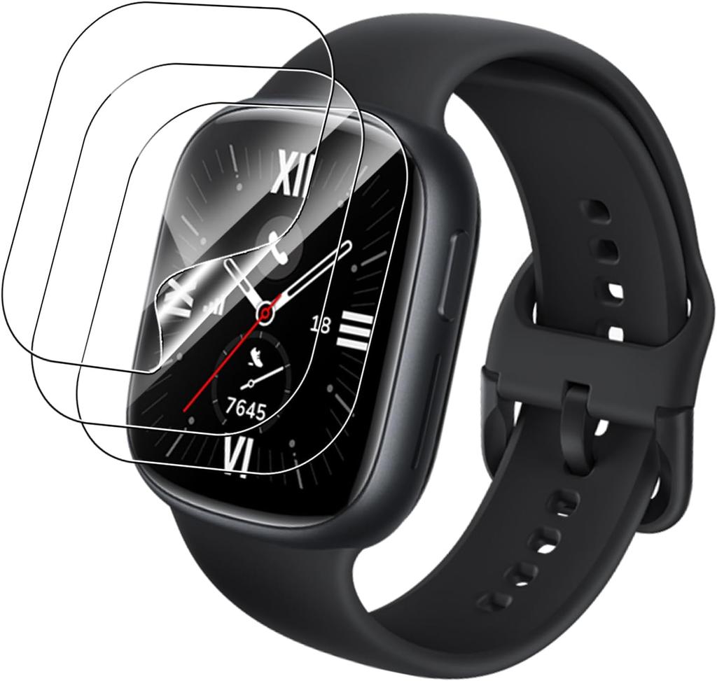 Honor Watch 4 Yumuşak Şeffaf Ekran Koruyucu Film için 3PCS Hidrojel Koruyucu Film