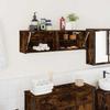 VidaXL Wall-mounted Bathroom Cabinet Smoked Oak 100x25x30cm Engineered Wood 860098