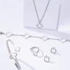Fashion Lucky Clover Bracelet - Necklace - Earrings - Chain Bracelet & Ring Set