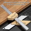 Professional Woodworking Measuring Tool Multifunction Graduated Scale Ruler Corrosion Resistant Design