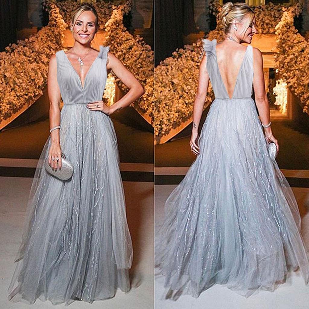 

Модное женское повседневное однотонное сетчатое платье без рукавов с глубоким v-образным вырезом