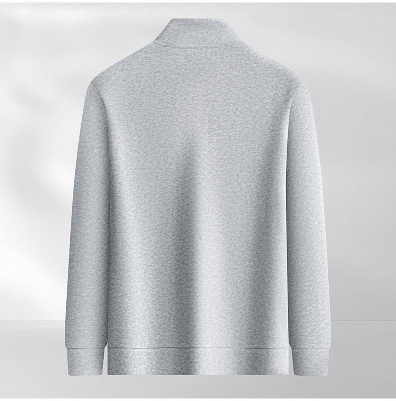Męska bluza z kapturem, półgolf, gładka, z długim rękawem, casualowa i ciepła na jesień i zimę.