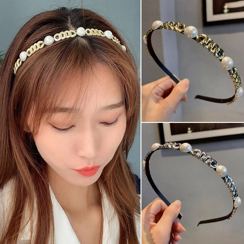 Ins Fashion Imitation Chain Headband Hair Accessories for Women Girls