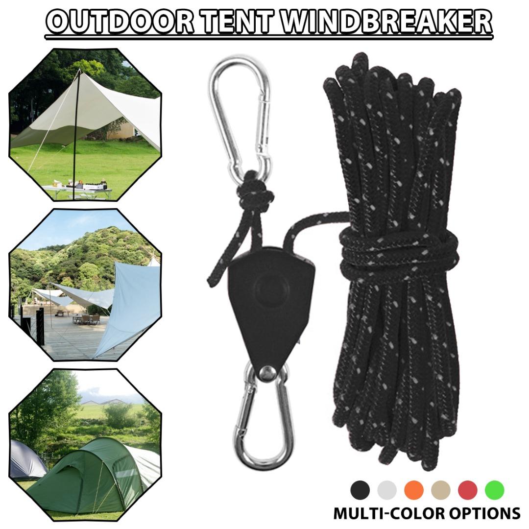 

PDTO 4/5M Портативная регулируемая фиксированная палатка Высокопрочный быстросъемный шкив Веревка для кемпинга