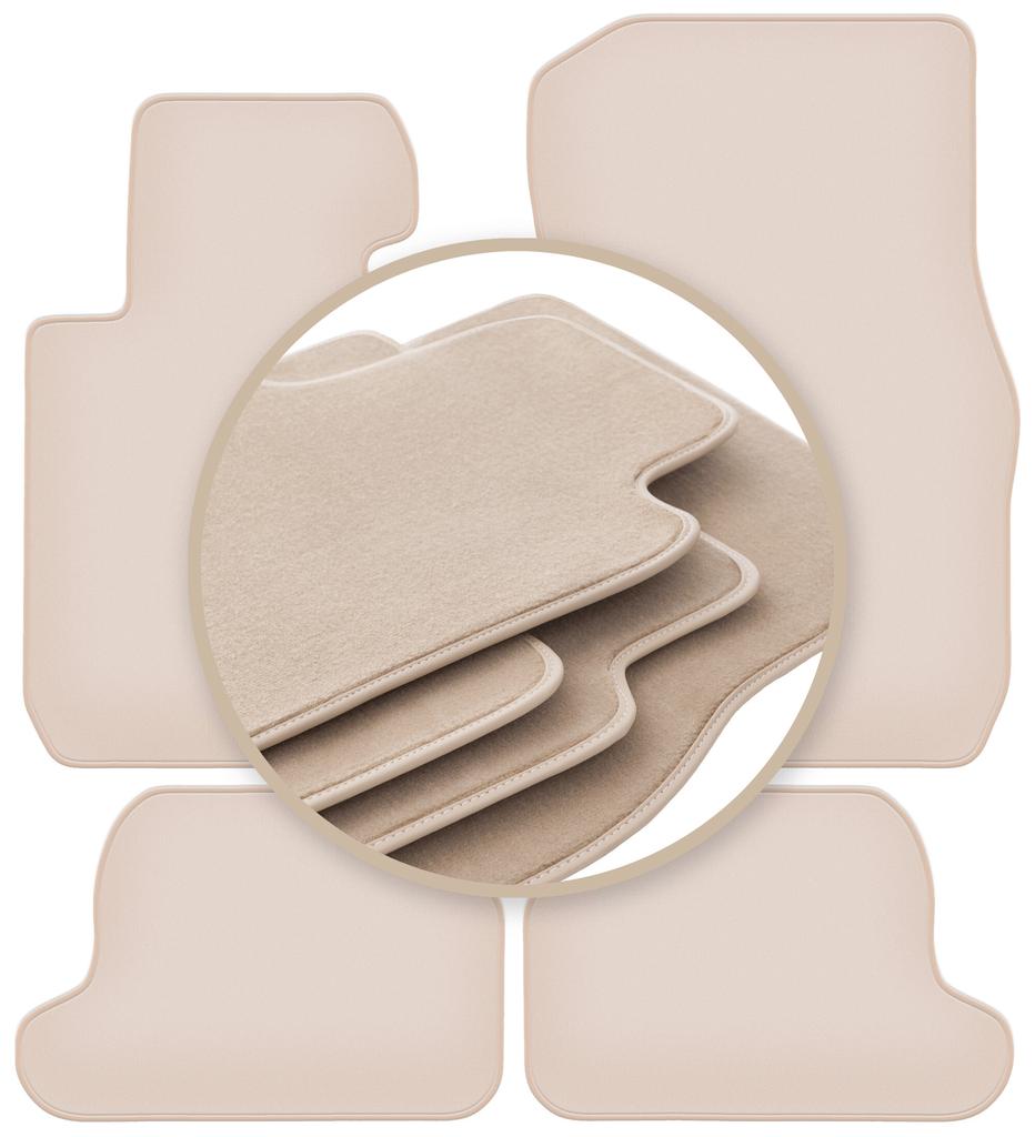 PREMIUM beige Fußmatten für: BMW 1 F23 Cabrio 2011-2019