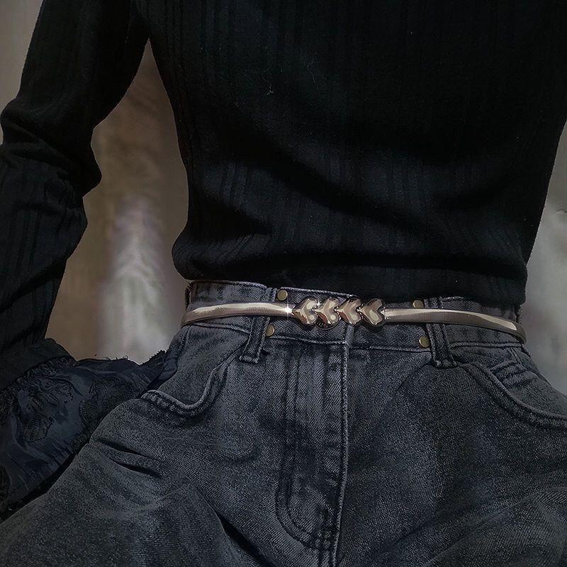 Elegant Rose Elastic Waistband For Dresses Charming Metal Waist Belt 2023 Collection