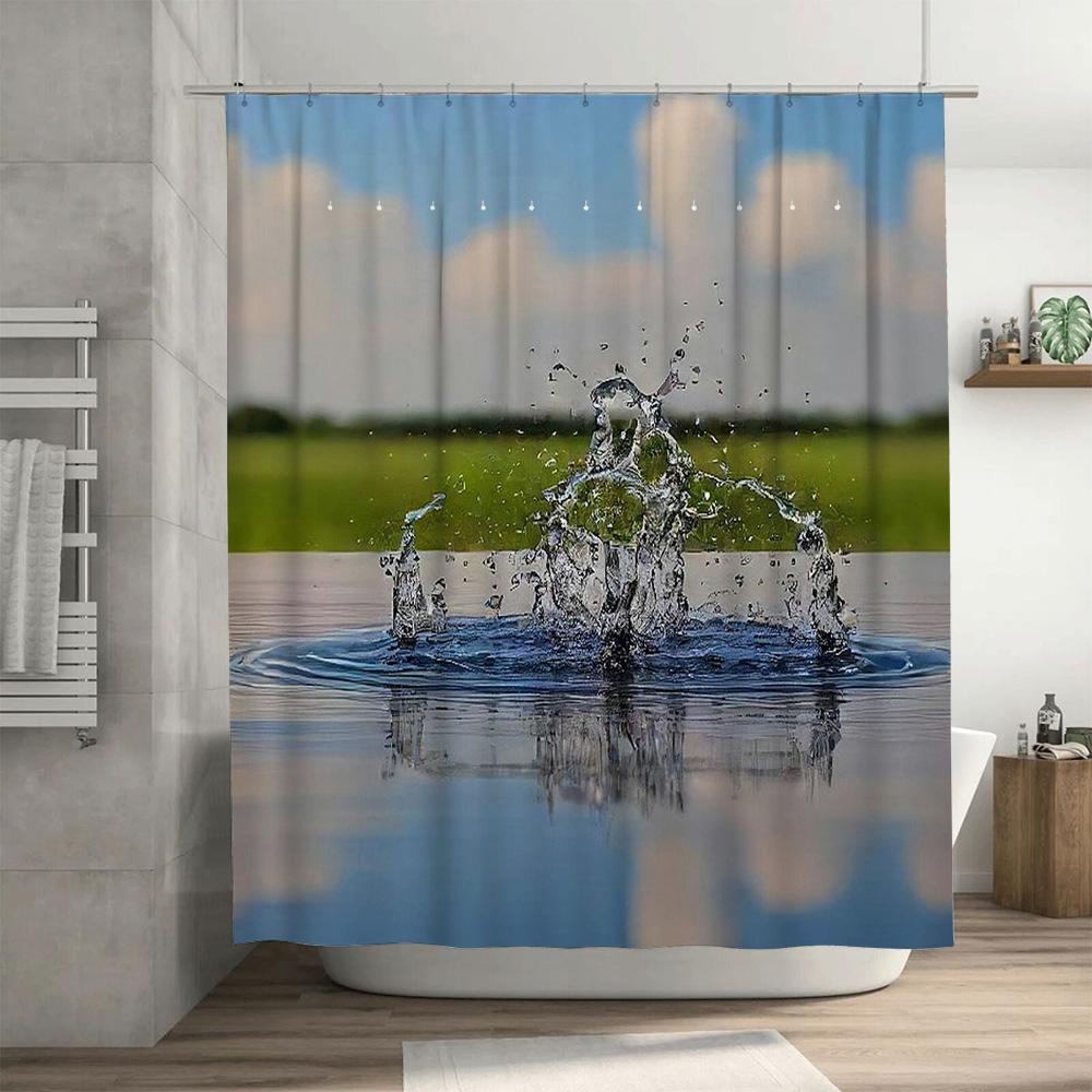 3D Print Shower Curtain Waterproof Wall Art Decorative Bathroom Plastic Curtains